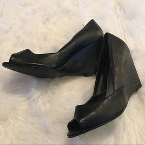 Torrid Black Peep Toe Wedge